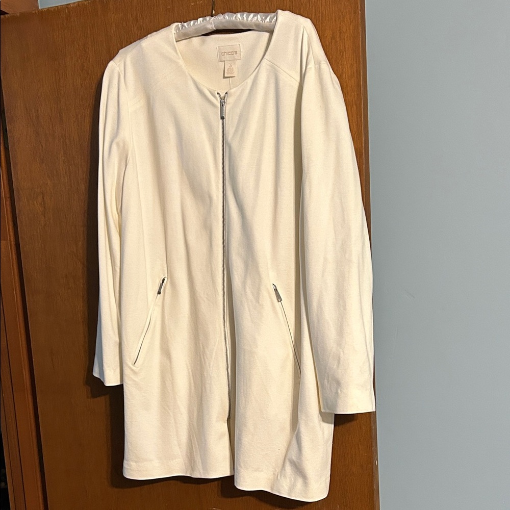 Chico's Cream Trench Coat